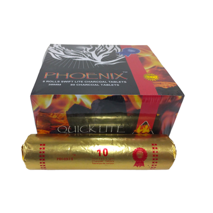 Phoenix Quick-lite 38mm Hookah Hubbly Bubbly Coals - 80 Piece