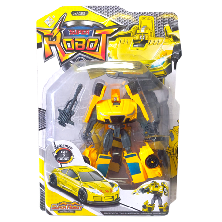Super Robot Action Figures - 2 Pack - Orange & Yellow