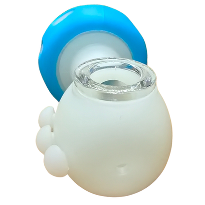 Silicone Rasta Pipe - Glow In The Dark Mushroom - Pink, Blue