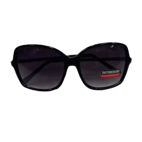 Solar X Butterfly Sunglasses with Leather Trim Gradient Lens UV400