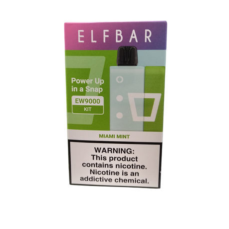 Elf Bar 9000 Puffs Rechargeable Pod Kit 50mg - Miami Mint