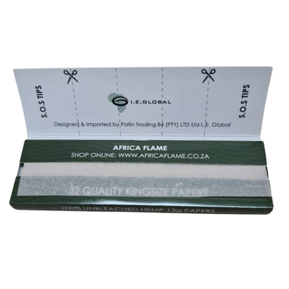 Africa Flame 100% Hemp Rolling Paper - 50 Booklets - Lilac - 4 Pack