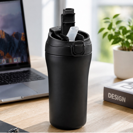 Travel Mug Flip Straw Lid - Cream