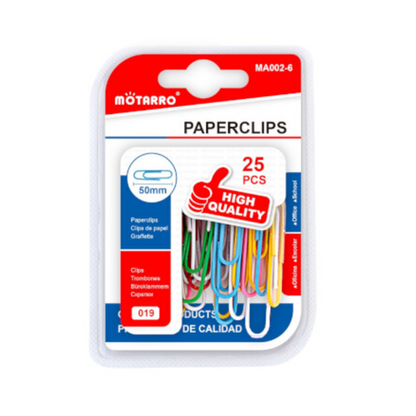 Motarro Paper Clips 50mm 25PCS - Silver
