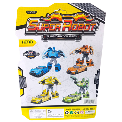 Super Robot Action Figures - 2 Pack - Orange & Yellow