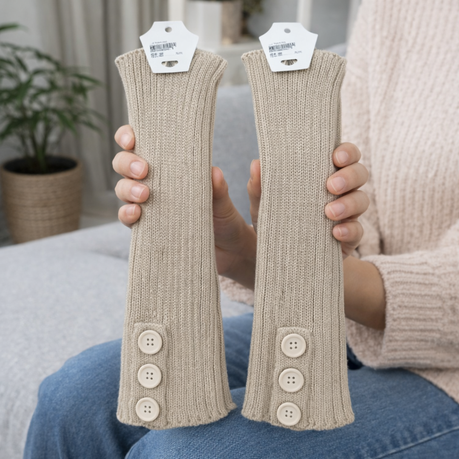 Leg Warmer - Stipe White