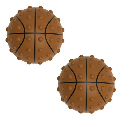 Basket Ball Fidget Pop It - Brown, Plus Pump - 2 Pack