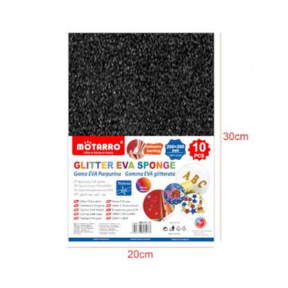 Motarro Eva Sponge A4 10 Pieces - Dark Pink Glitter