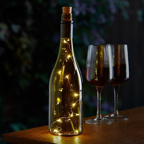 Decor Glass Bottle With Led String Lights