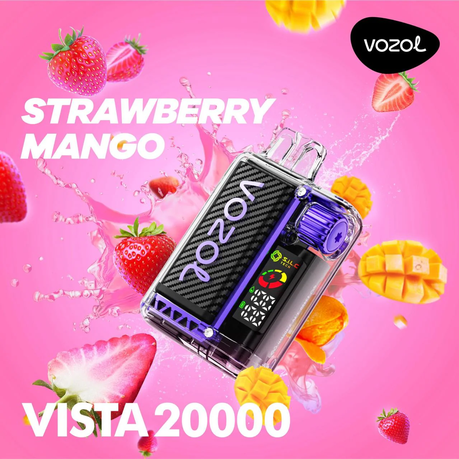 Vozol Vista 20000 Puff Disposable Vape - Strawberry Mango - 50mg - 3 Pack