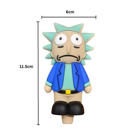 Silicone Rasta Pipe - Rick - Blue