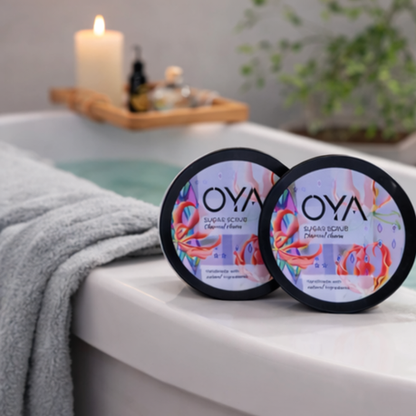 Oya Sugar Scrub 175g - Charcoal Charm 2 Pack