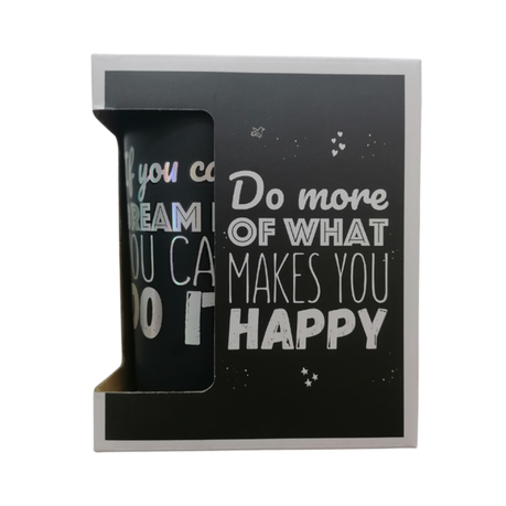 Black Ceramic Mug More Of What Makes You Happy