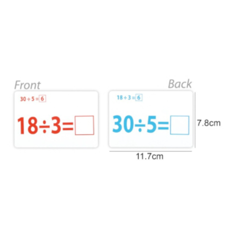 Motarro Mathematical Flash Cards 27 Sheets - Subtraction