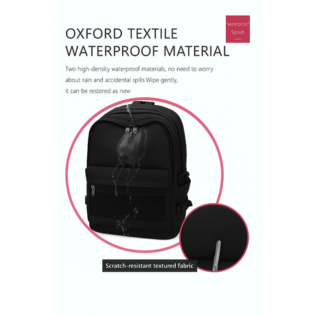 Waterproof Travel Backpack - White, Black