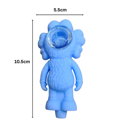 Silicone Rasta Pipe - Kaws Elmo - Blue