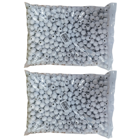 Wooden Beads +-1KG - 2 Pack - White 6mm