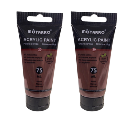 Motarro Acrylic Paint 75ml - 2 Pack - Brown