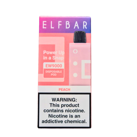 Elf Bar 9000 Puffs Rechargeable Pod 50mg - Peach - 5 Pack