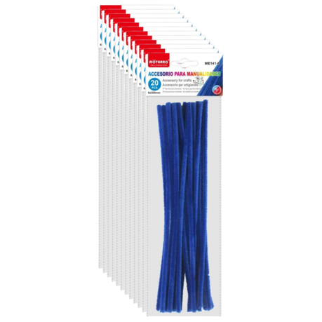 Motarro - Chenille Stems 6mmx30cm 20PCS Royal Blue 12 Pack