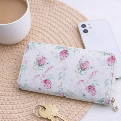 Protea Wallet - Light Pink 10×19.5×2.5cm