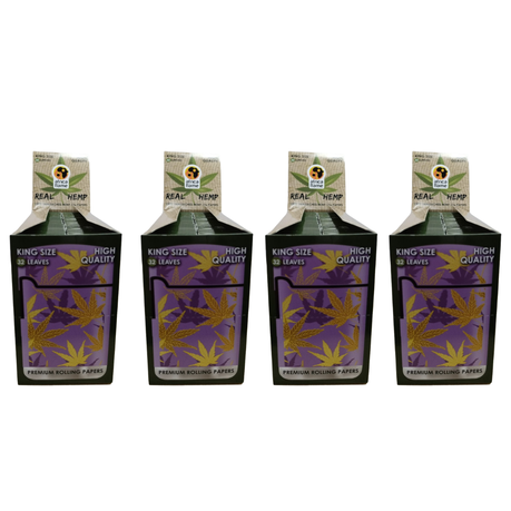 Africa Flame 100% Hemp Rolling Paper - 50 Booklets - Lilac - 4 Pack