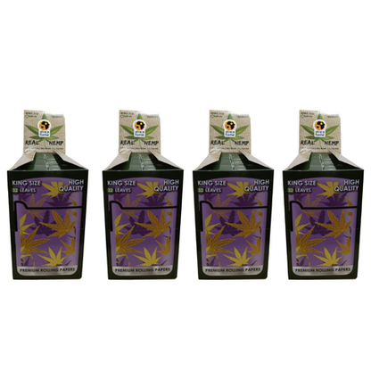 Africa Flame 100% Hemp Rolling Paper - 50 Booklets - Lilac - 4 Pack
