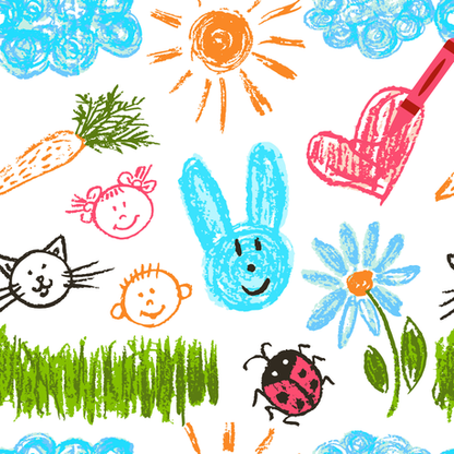 Kids Paint Art Set with 8 Watercolours Paint Brush and 8 Crayons - 2 Pack