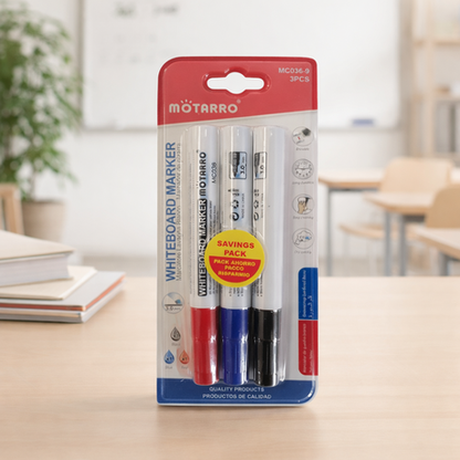 Motarro Whiteboard Markers 3.0mm - 3 Piece Set