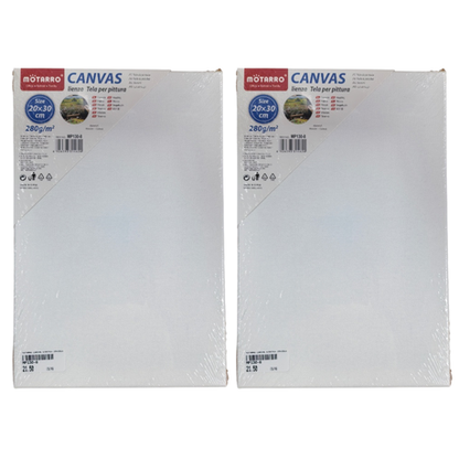 Motarro Canvas Stretch - 2 Pack - 20x20cm