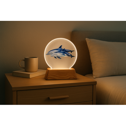 3D Creative Lamp - Dolphin Pod Illuminated Art Light