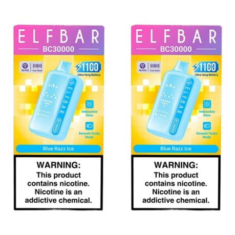 Elf Bar BC30000 Disposable Vape - Blue Razz Ice (Pack of 2)