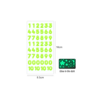 Motarro Glow In The Dark Stickers 1 Sheet - Hearts