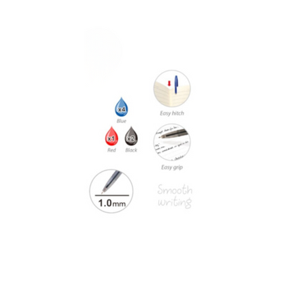 Motarro Ballpoint Pen 1.0mm 7PCS - Black