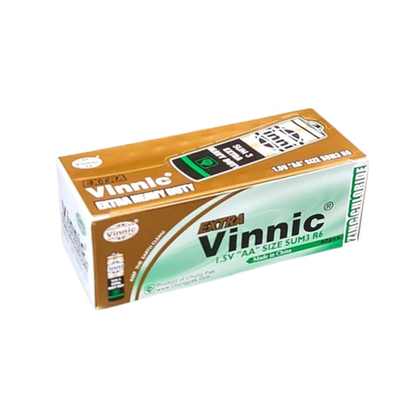 Vinnic Zinc Chloride AA Penlight Battery 1.5V - Box of 40