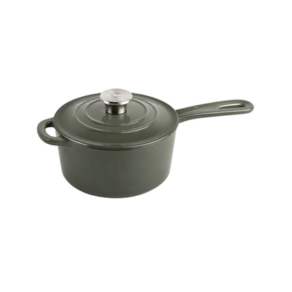 Cast Iron Saucepan - Orange