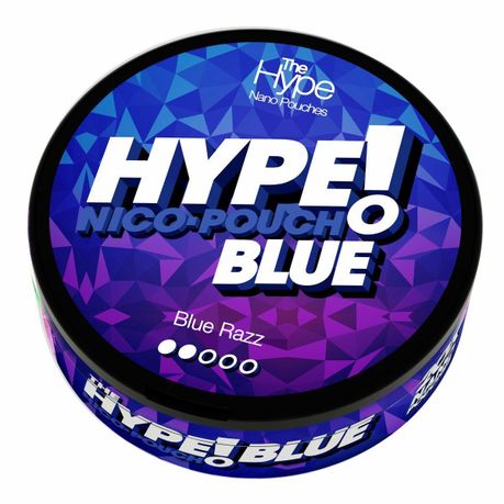 Hype Nicotine Pouches - 15 Nano Pouches 8mg - 5 Pack - Blue Razz