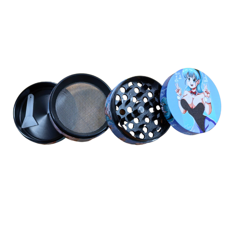 Herb Grinder - 4 Piece - Blue