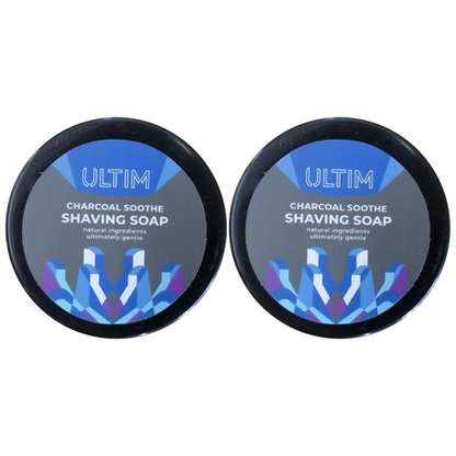 Ultim Shaving Soap 120G - 2 Pack - Black Charcoal Soothe