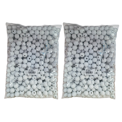 Wooden Beads +-1KG - 2 Pack - White 22mm