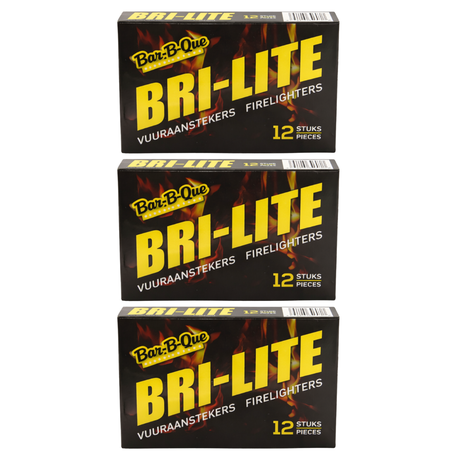 Bri-Lite Individually Wrapped Fire Lighters 12-pieces - 3 Pack