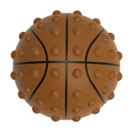 Basket Ball Fidget PoP It - Brown, plus pump