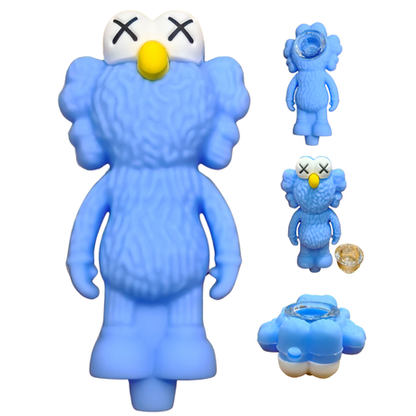 Silicone Rasta Pipe - Elmo - 25 Pack