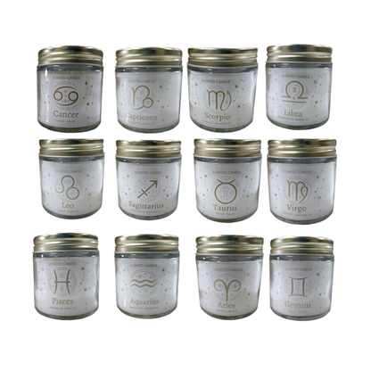 Horoscope Vanilla Scented Candles - 12 Pack