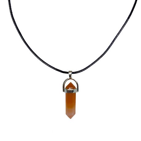 Earth Stone Collection - Bullet Carnelian Stone Necklace