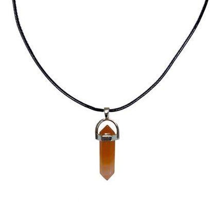 Earth Stone Collection - Bullet Carnelian Stone Necklace