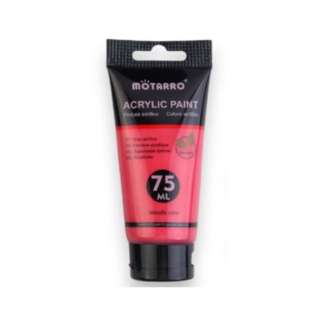 Motarro Acrylic Paint Metallic 75ml - Dark Pink