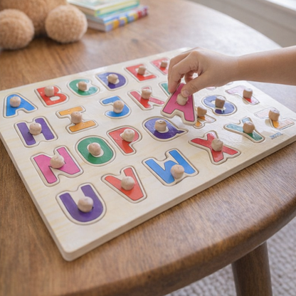 Wooden Peg Puzzle Letters