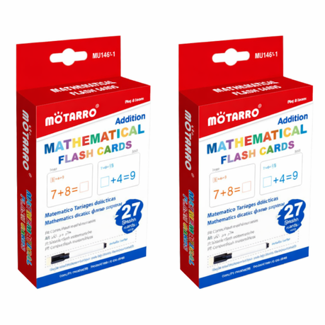 Motarro Mathematical Flash Cards 27 Sheets - Addition 2 Pack