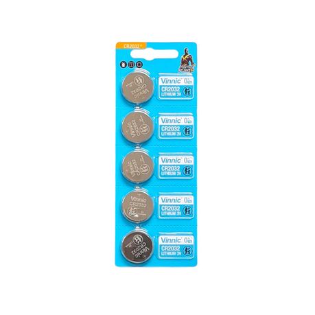 Vinnic CR2032 Lithium Coin Cell Battery 3V - 5 Pack